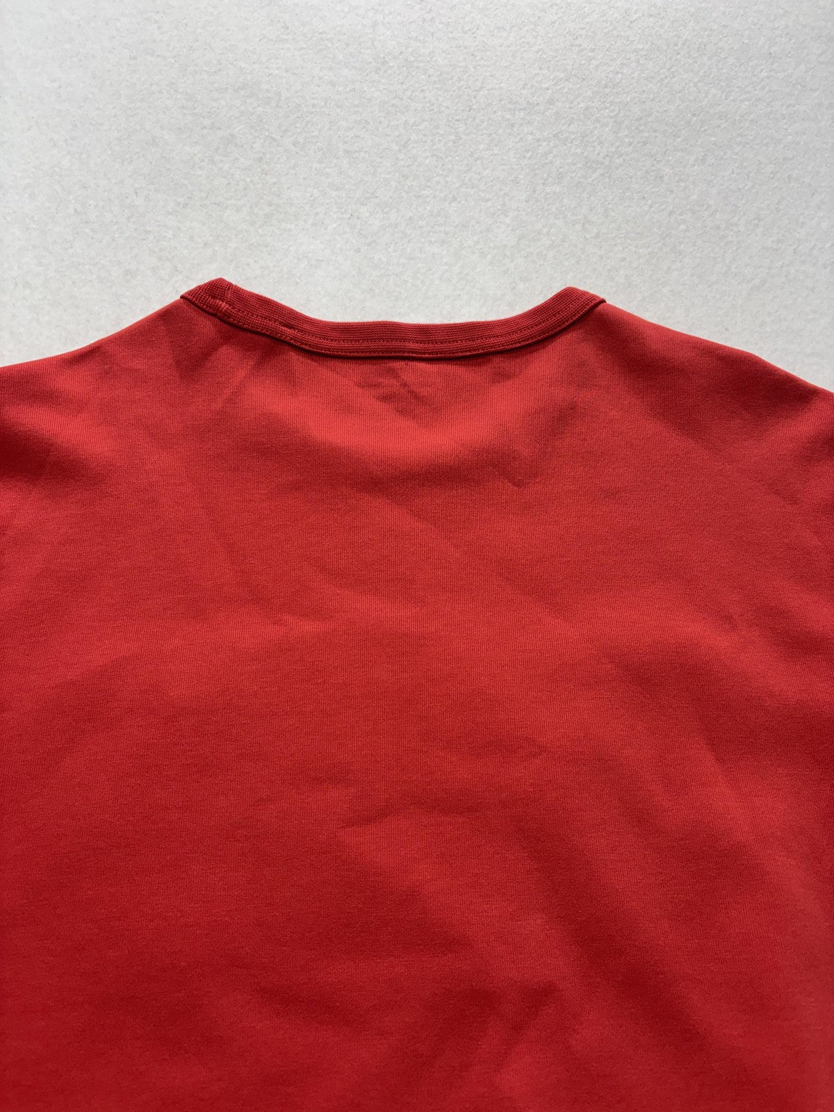 Polo Ralph Lauren Sweatshirt Mens Medium Red Crew Neck Logo Pullover Embossed