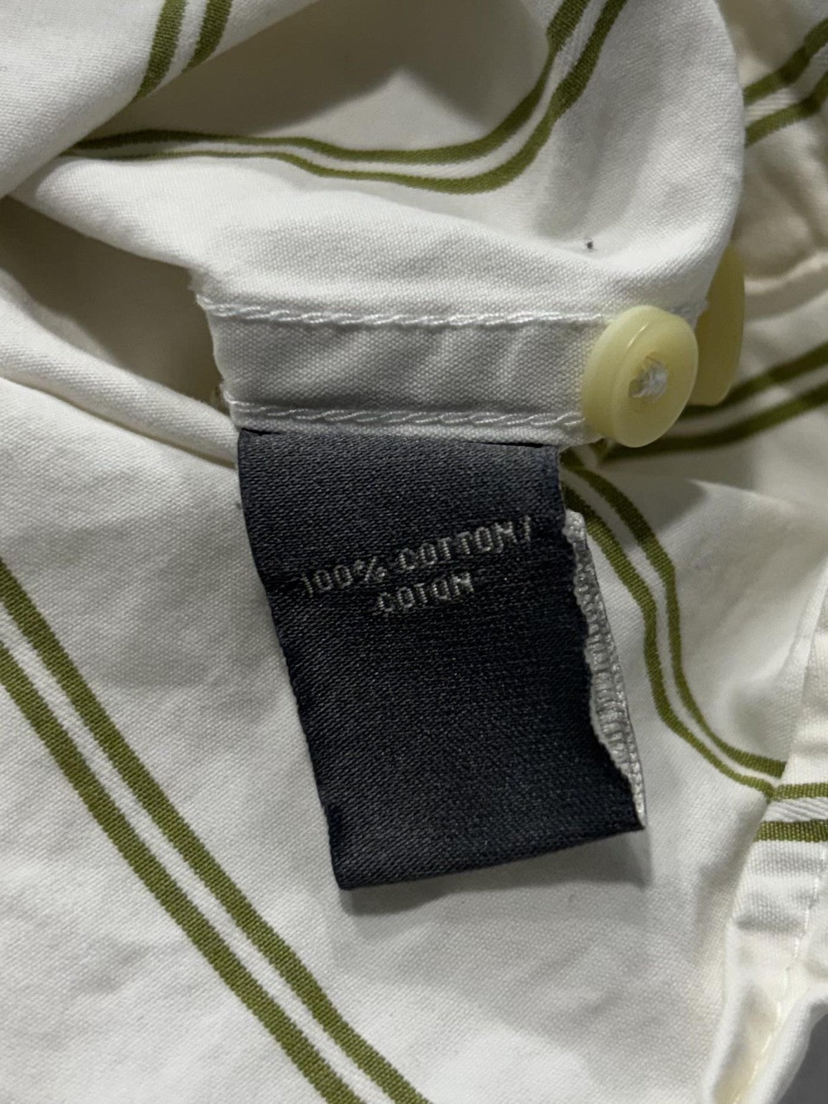 Abercrombie & Fitch Shirt Mens Medium White Striped Long Sleeve Button Up Slim