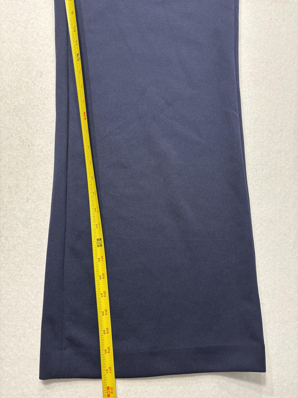 DKNY Dress Pants Womens 16 Blue Twill Wide Leg Stretch Zip Art Basel Work