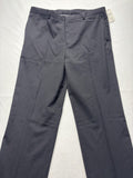 Calibrate Dress Pants Mens 34x38 Black Classic Fit Wool Flat Front Business