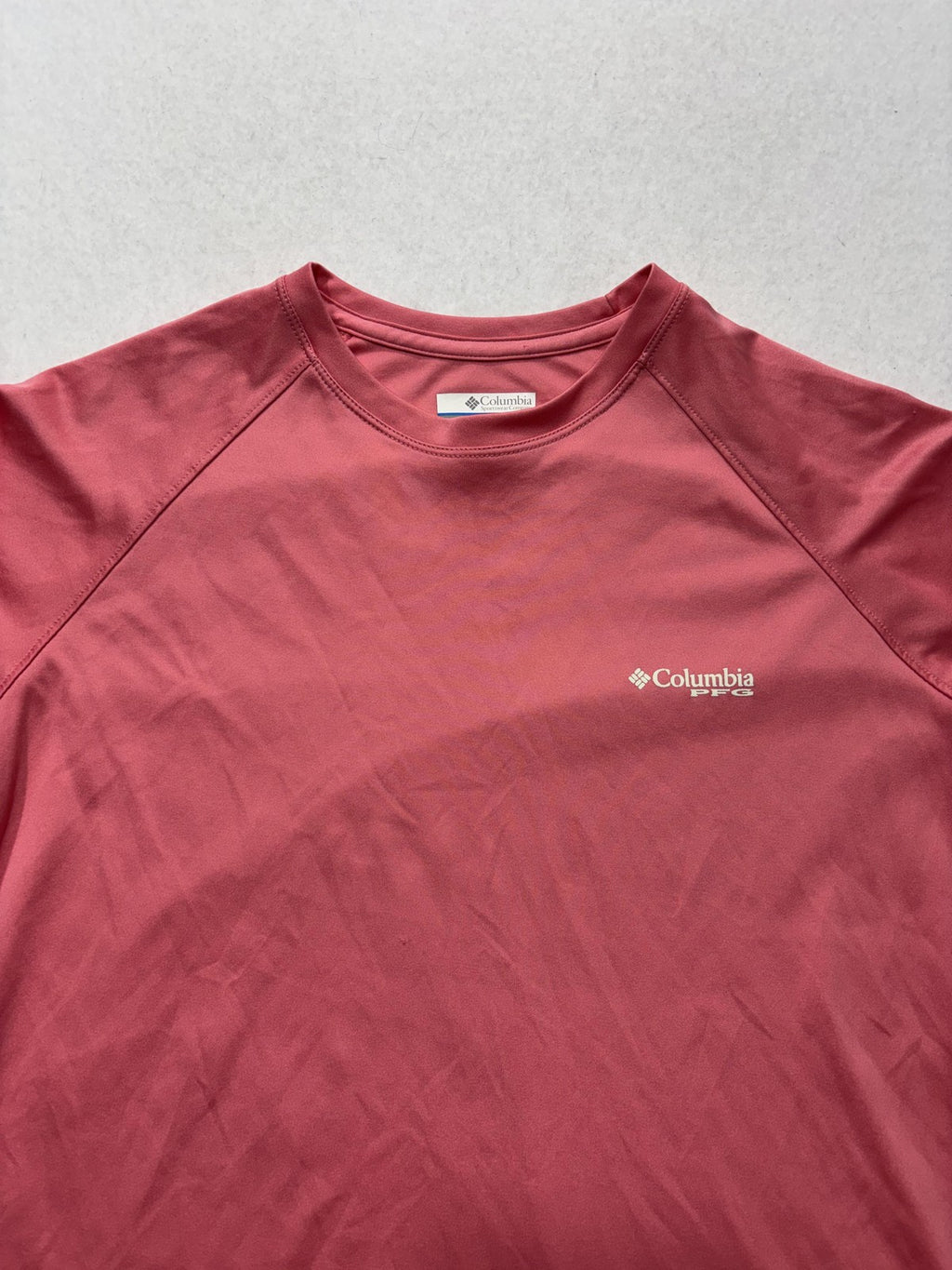 Columbia PFG Omni-Shade Shirt Mens Medium Pink Long Sleeve Fishing Lightweight