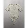 Everlane Bodysuit Womens Medium White Supima Cotton Jersey Short Sleeve Thong