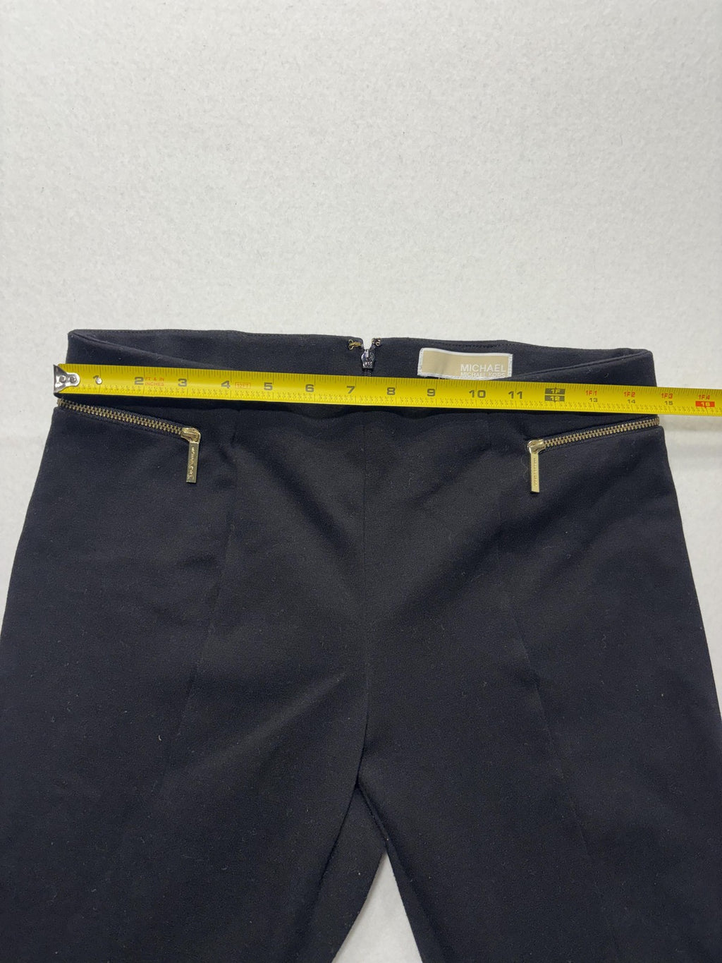 MICHAEL Michael Kors Pants Womens 6 Black Ponte Slim Ankle Zip Pocket Stretch