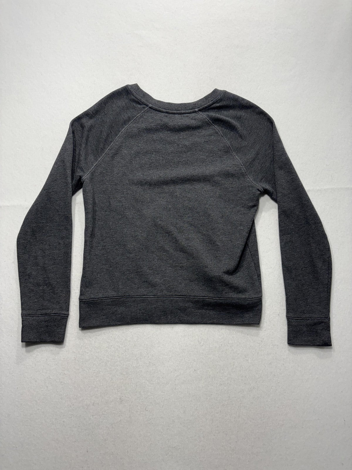 Armani Exchange Sweatshirt Womens Medium Gray Rhinestone Logo Raglan Pullover