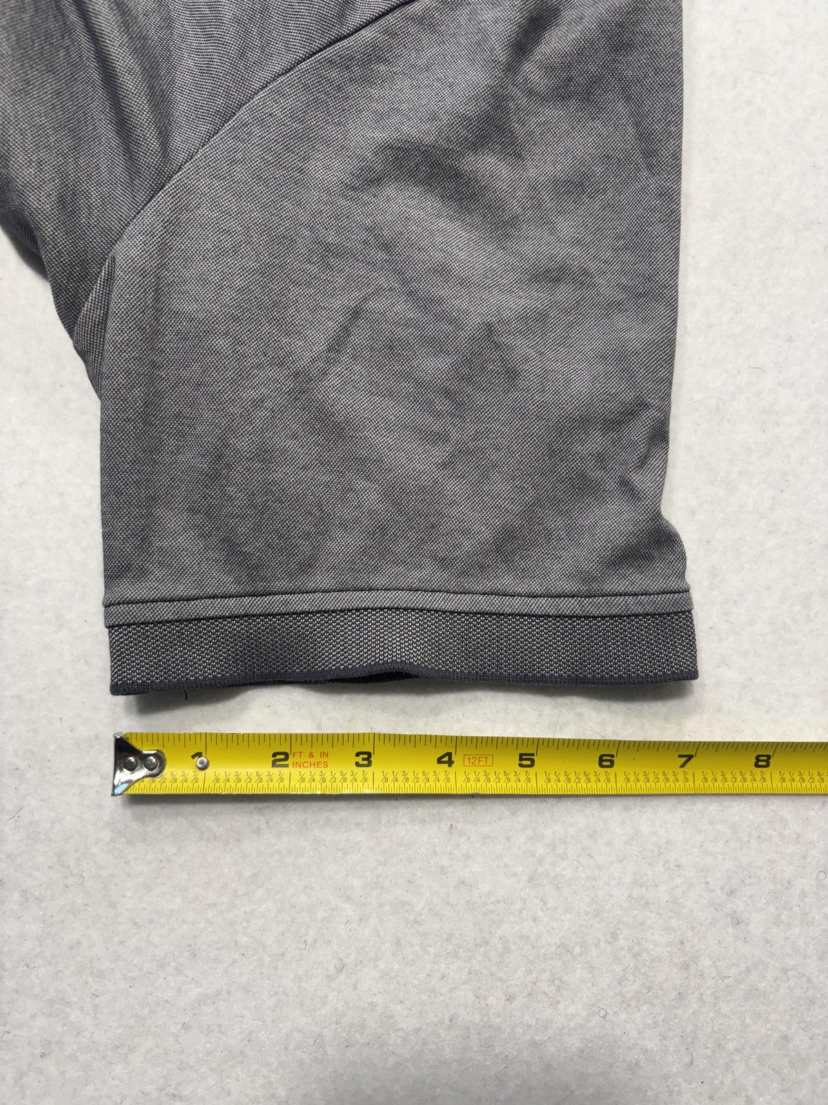 Tommy Bahama Polo Shirt Mens Large Gray Cotton Blend Short Sleeve Logo Casual