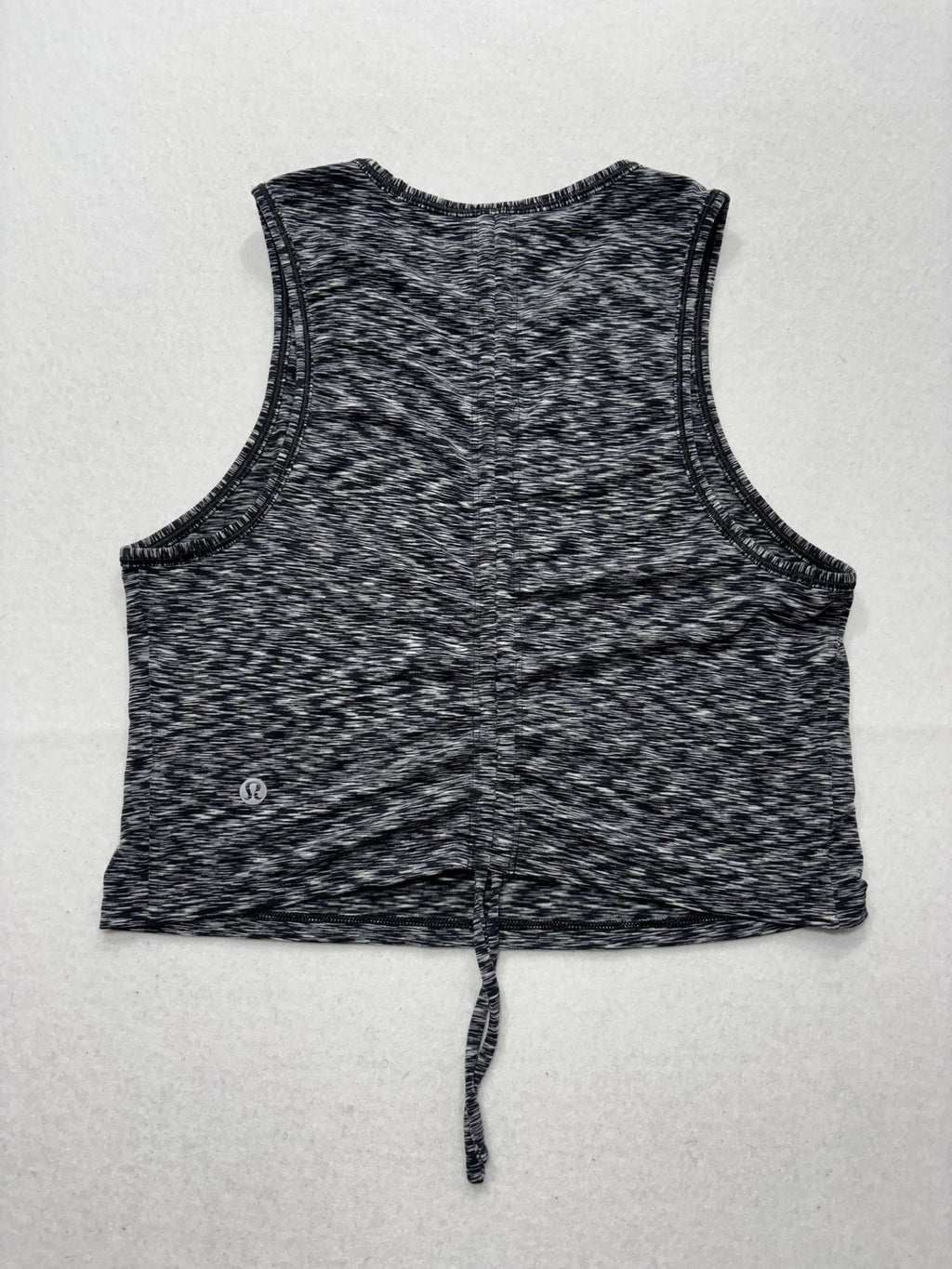 Lululemon Tank Womens 2 Gray Cropped Tie Hem Sleeveless Athletic Top Workout