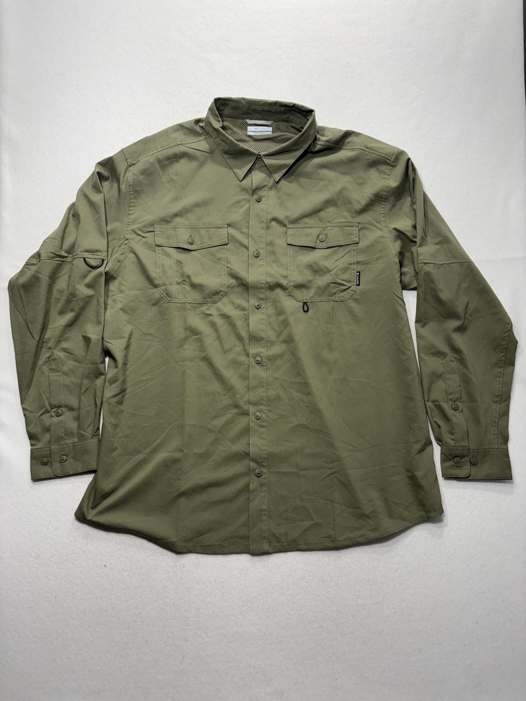 Columbia Omni-Shade Shirt Mens XL Green Long Sleeve Fishing Button Up Outdoor