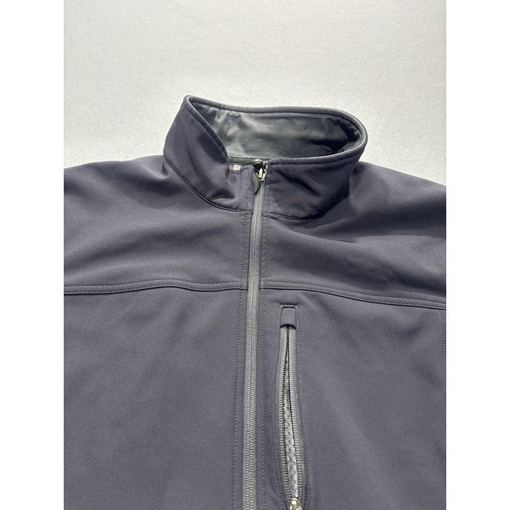 REI Softshell Jacket Mens Medium Black Full Zip Stand Collar Hiking Outdoor