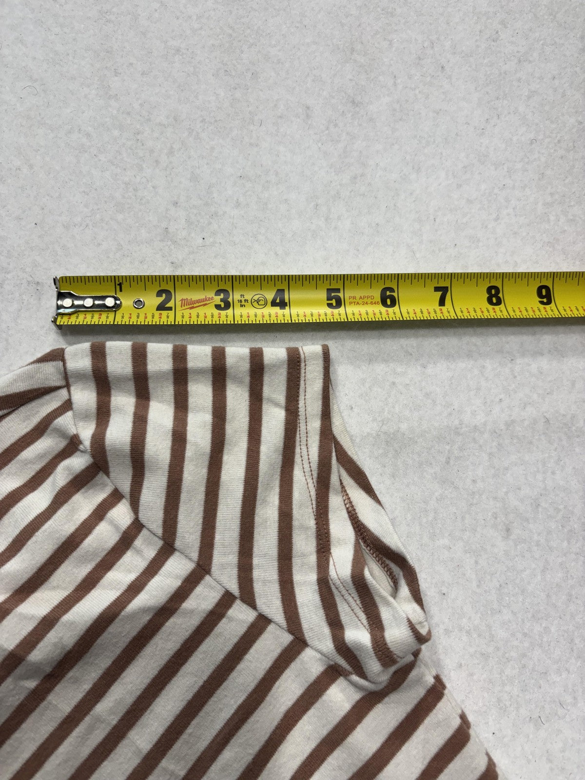 American Eagle Outfitters Shirt Womens Medium Brown Stripe Ringer Tee Stretch