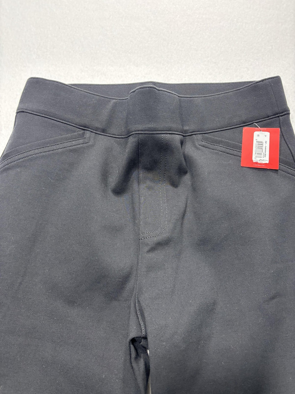 Spanx Dress Pants Womens Large Black Ponte Skinny Pull On Shaping Ankle Work