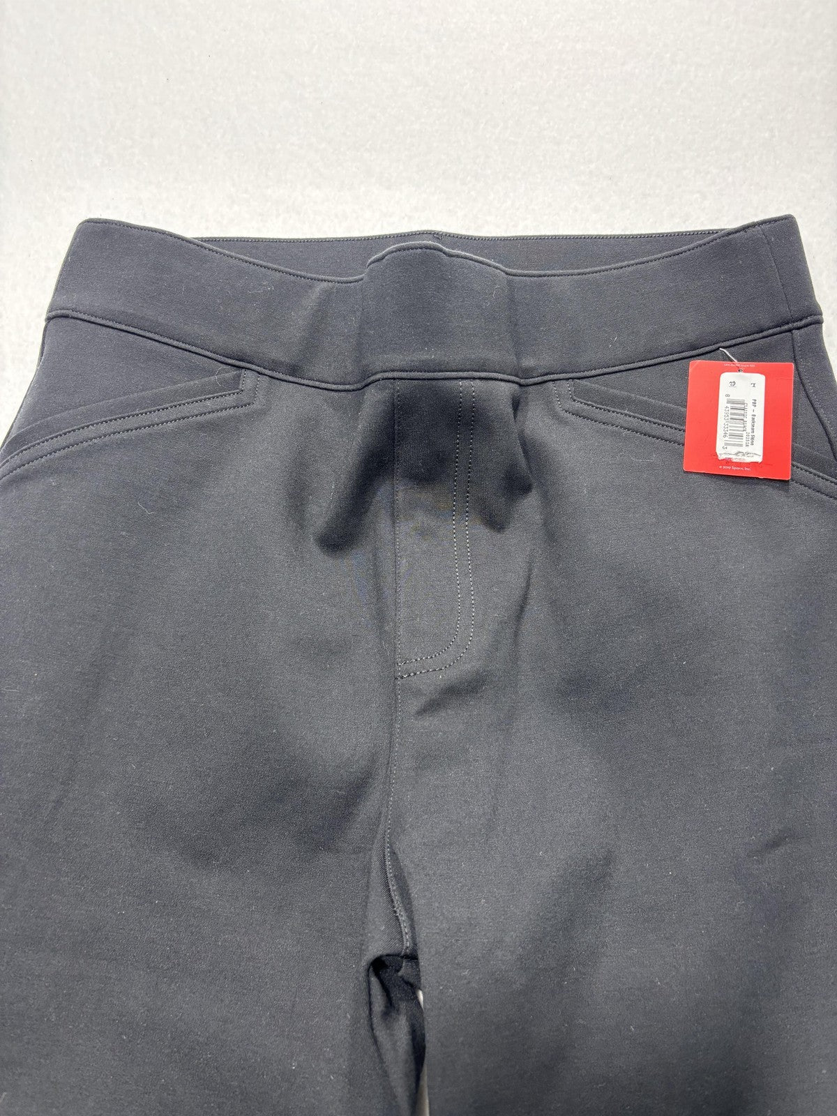 Spanx Dress Pants Womens Large Black Ponte Skinny Pull On Shaping Ankle Work