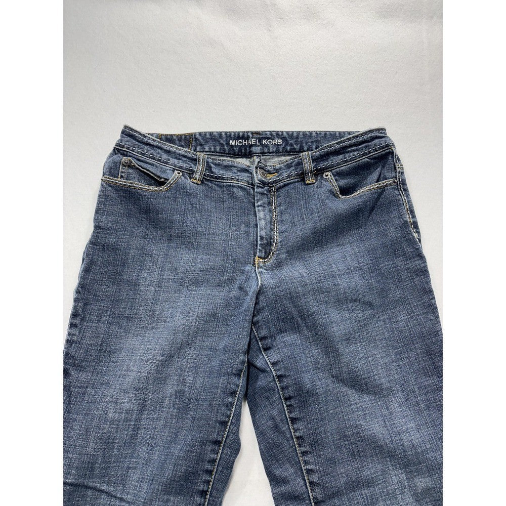 Michael Kors Jeans Womens 8P Blue Medium Wash Mid Rise Bootcut Stretch 30x30