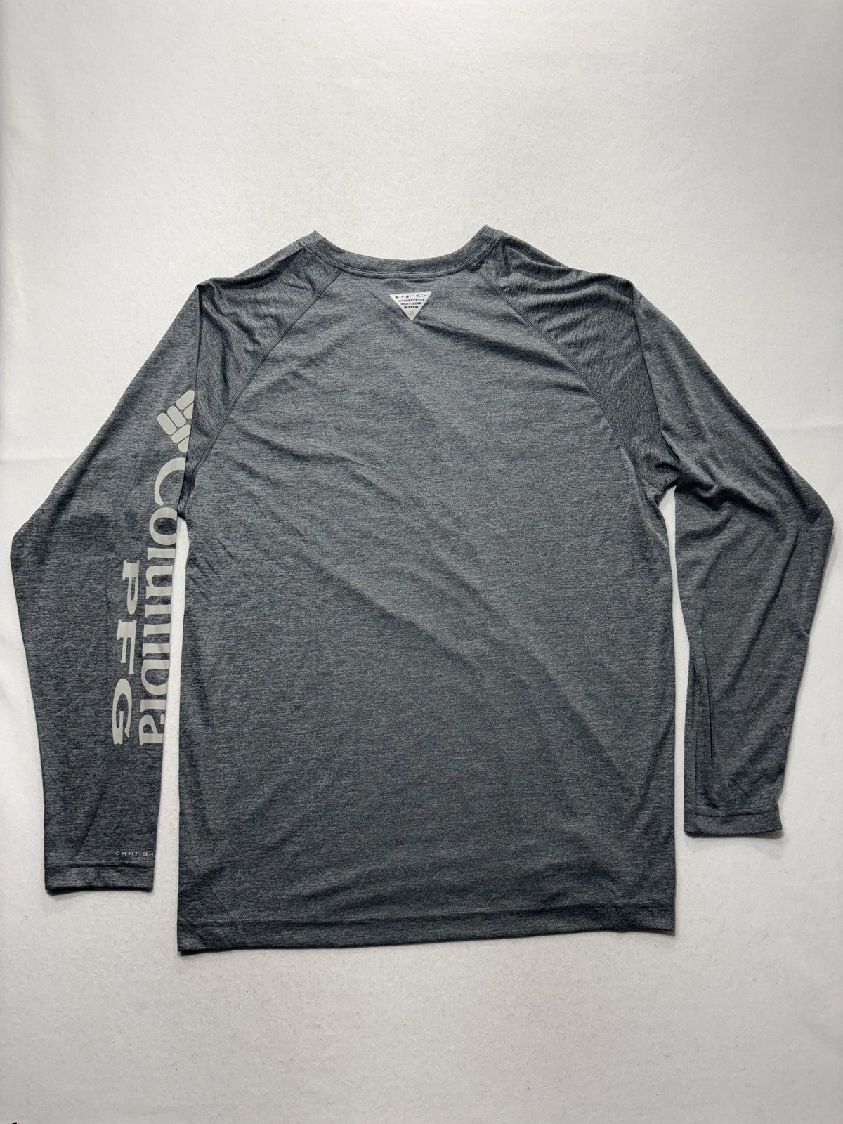 Columbia PFG Omni-Shade Shirt Mens XL Gray Long Sleeve Tee Fishing Lightweight