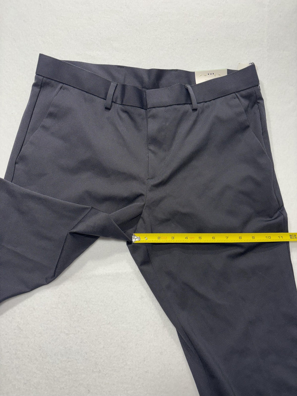 Perry Ellis Portfolio Dress Pants Mens 34x32 Gray Very Slim Travel Luxe Stretch