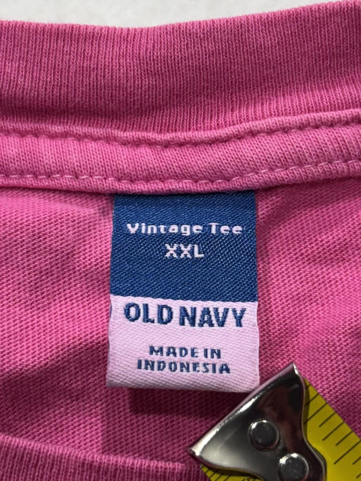Old Navy Shirt Mens 2XL Pink Vintage Tee Crew Neck Short Sleeve Basic Casual