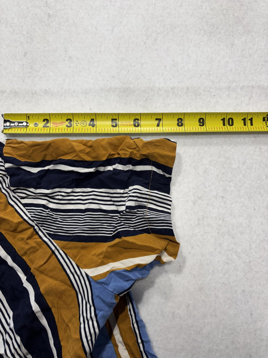 Denim & Flower Mens Small Multicolor Striped Short Sleeve Viscose Button Up