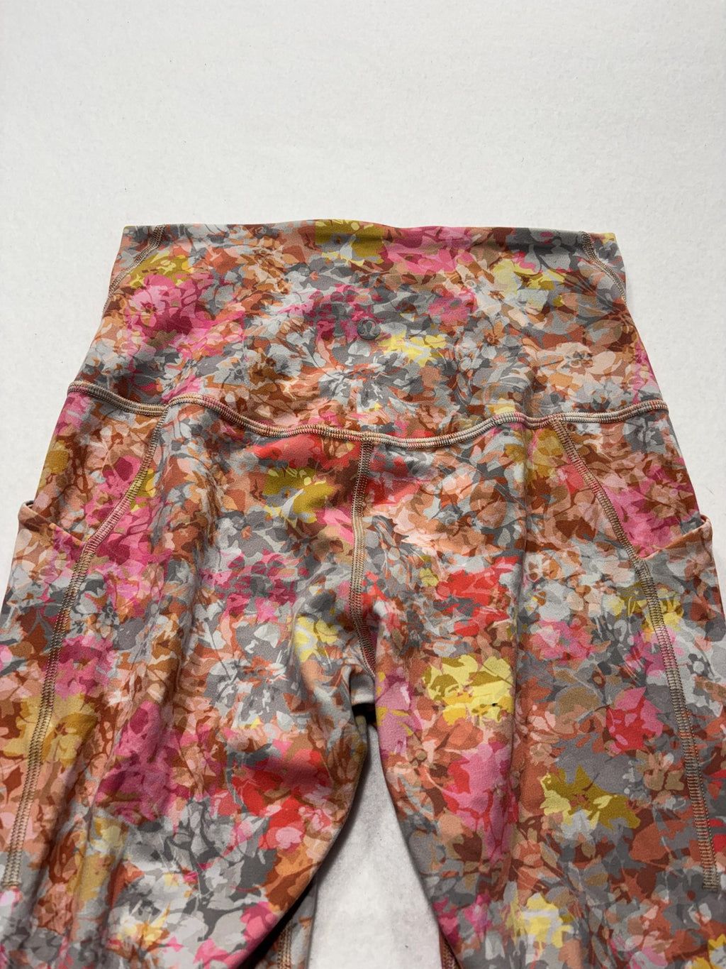 Lululemon Leggings Womens 6 Multi Floral High Rise 25.5" Inseam Ankle Pocket