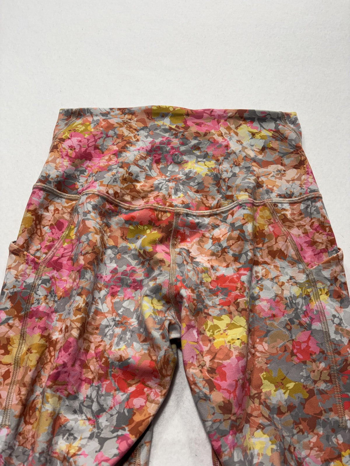Lululemon Leggings Womens 6 Multi Floral High Rise 25.5" Inseam Ankle Pocket