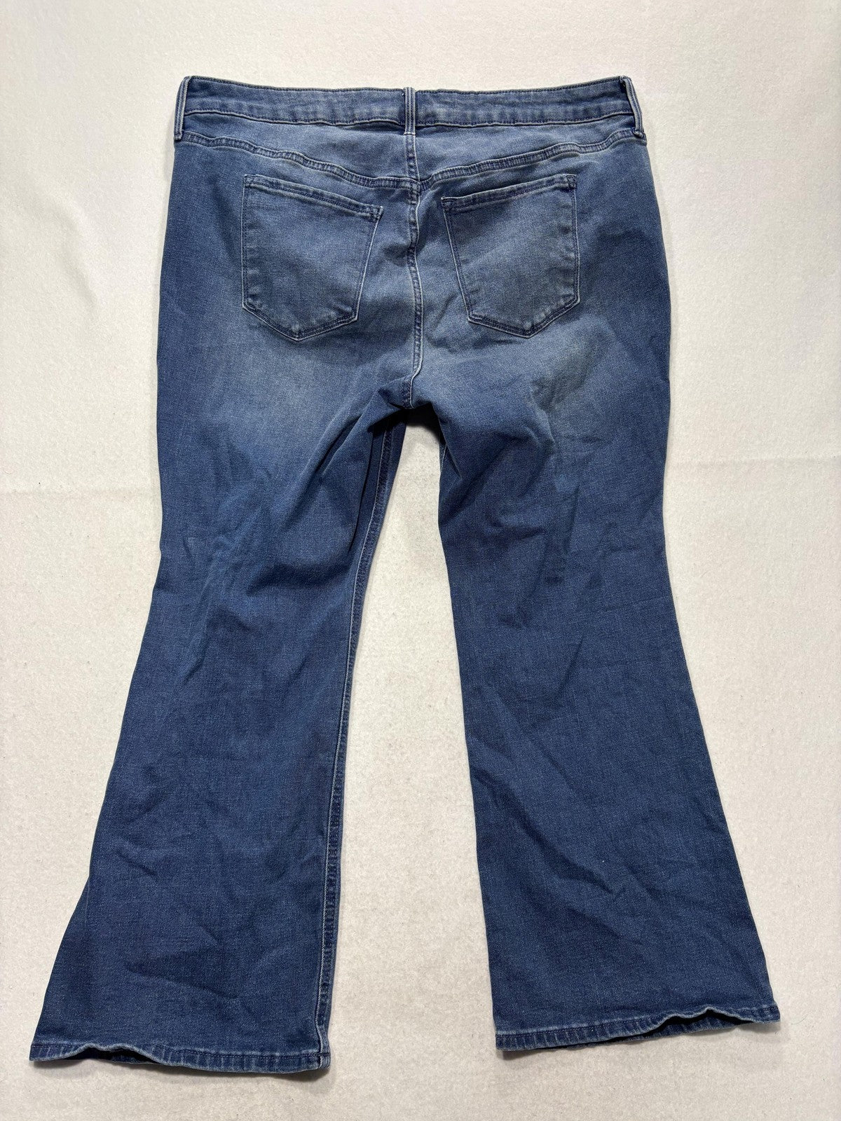 Old Navy Wow Flare Jeans Womens 20 Short Medium Wash High Rise Stretch 36x29