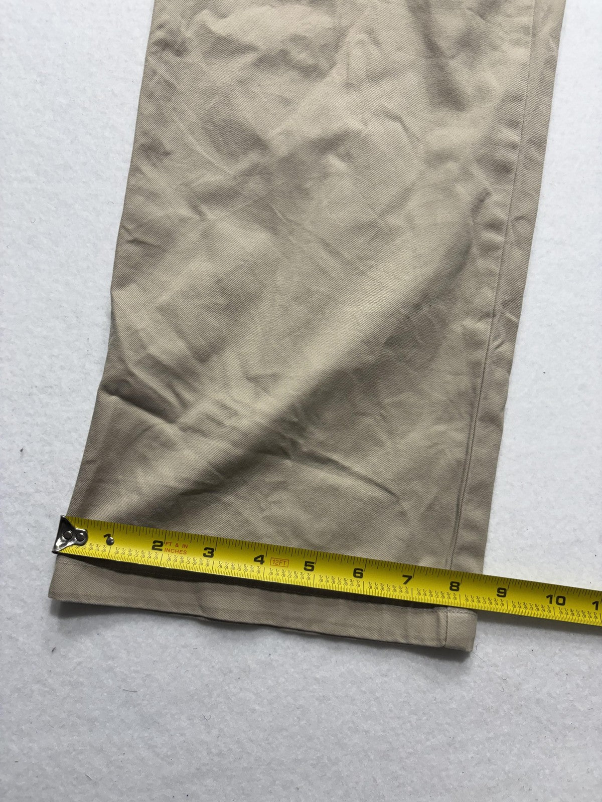 Lacoste Chino Pants Mens 32x32 Beige Straight Leg Cotton Casual Work Croc Logo