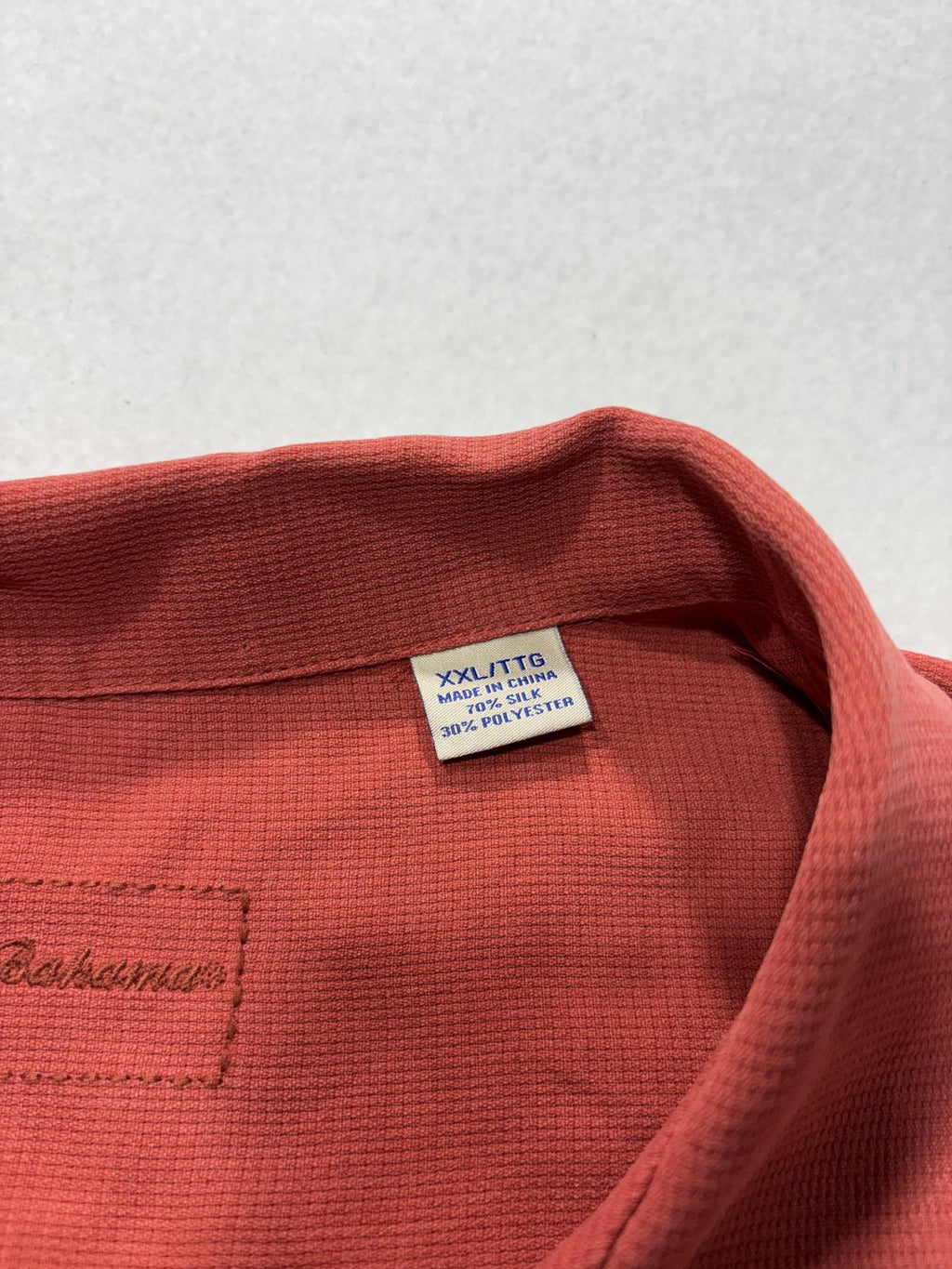 Tommy Bahama Shirt Mens 2XL Red Silk Blend Short Sleeve Button Up IslandZone