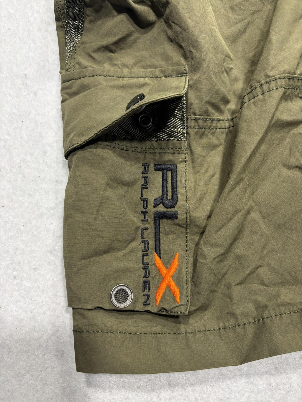 RLX Ralph Lauren Swim Trunks Mens Medium Green Cargo Board Shorts Quick Dry