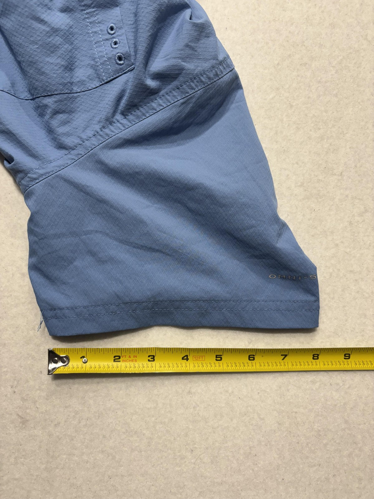 Columbia PFG Omni-Shade Mens Medium Blue Short Sleeve Fishing Shirt XM0692