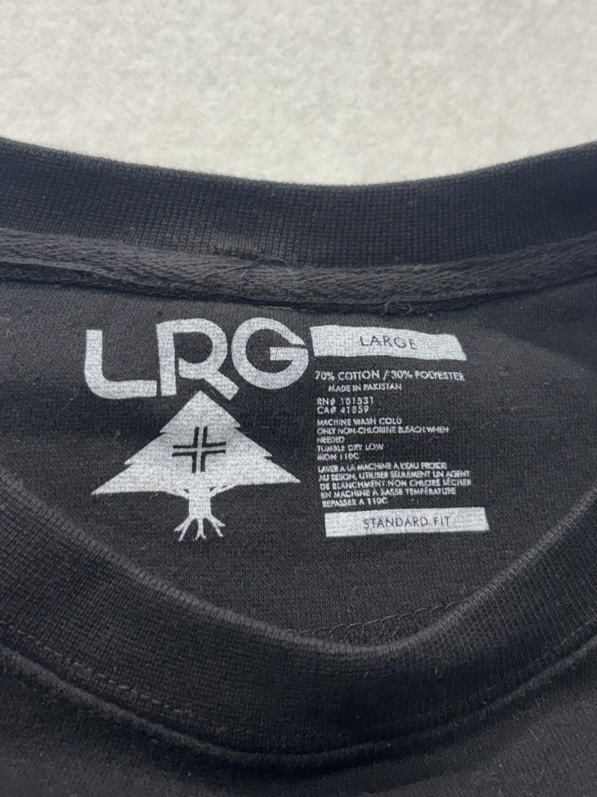 LRG Sweatshirt Mens Large Black Fleece Old Money Graphic Pullover Streetwear
