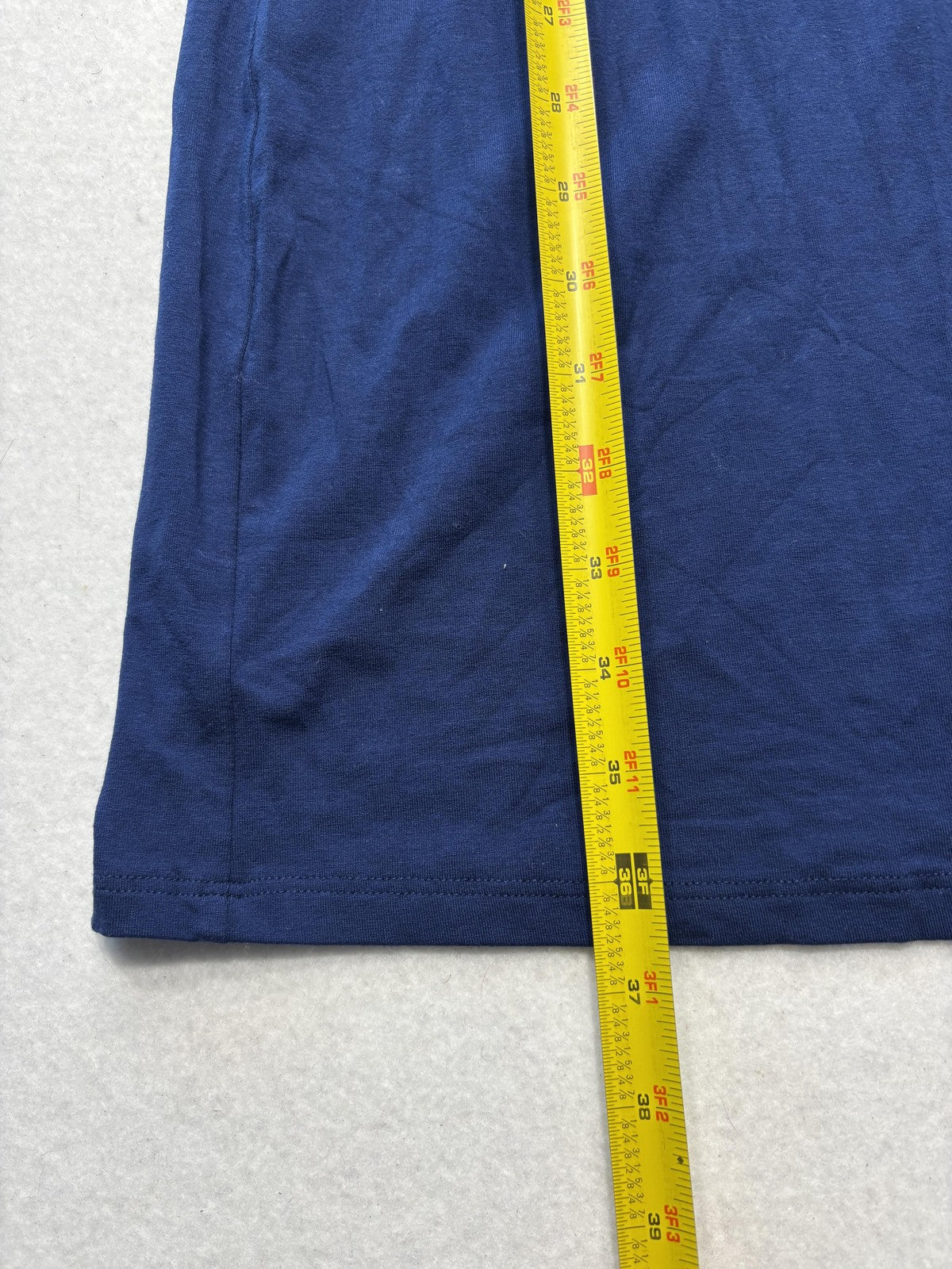Dress Womens Medium Blue V Neck Long Sleeve Stretch Jersey Shift Knee Length