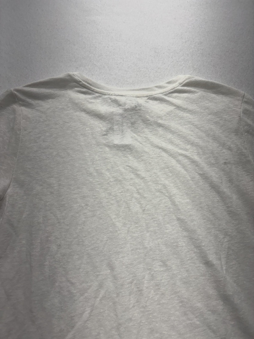 Banana Republic Shirt Womens Small White Linen Blend Crew Neck Short Sleeve Tee