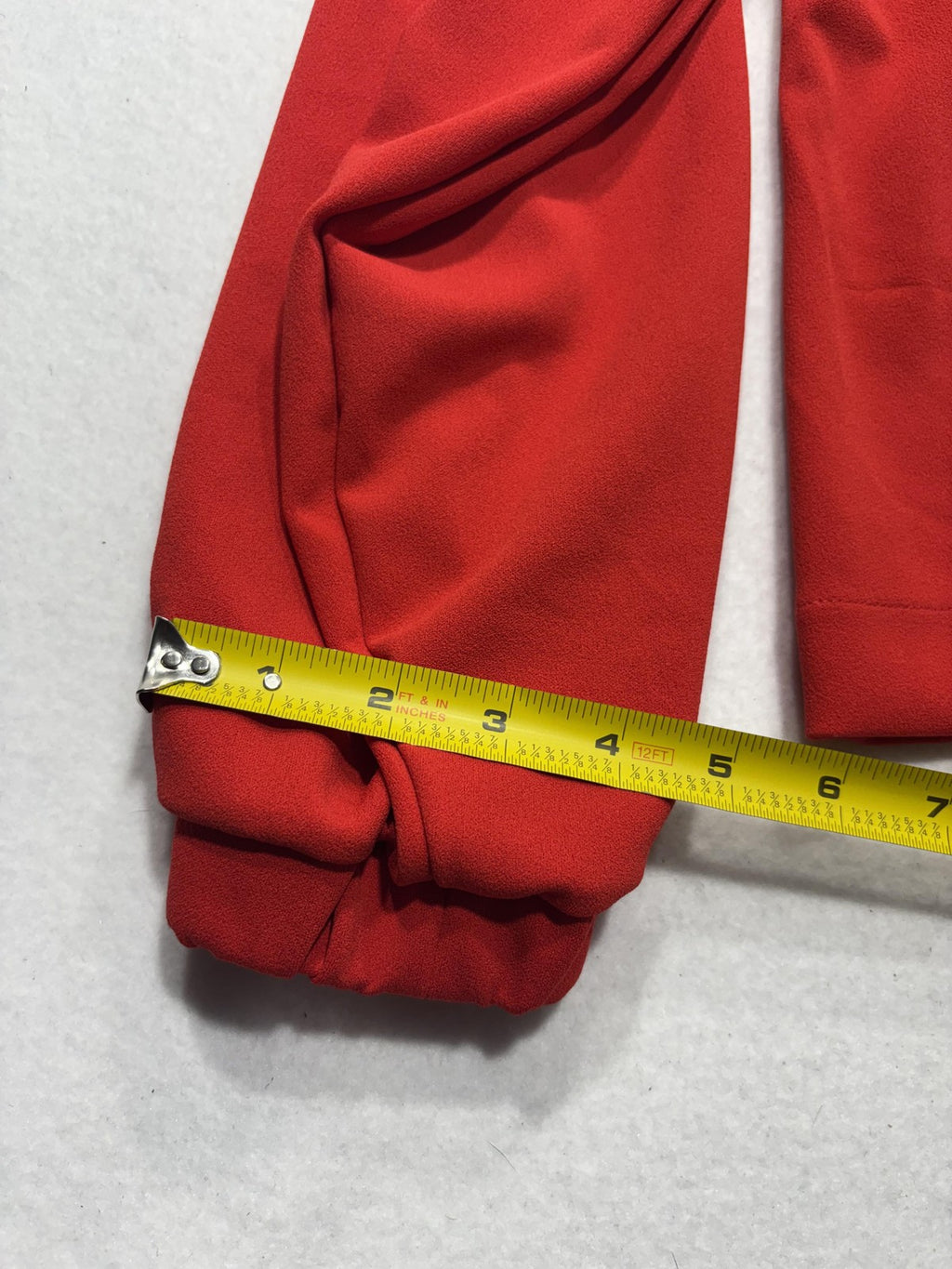Banana Republic Blouse Womens S Red One Shoulder Long Sleeve Stretch Top Party
