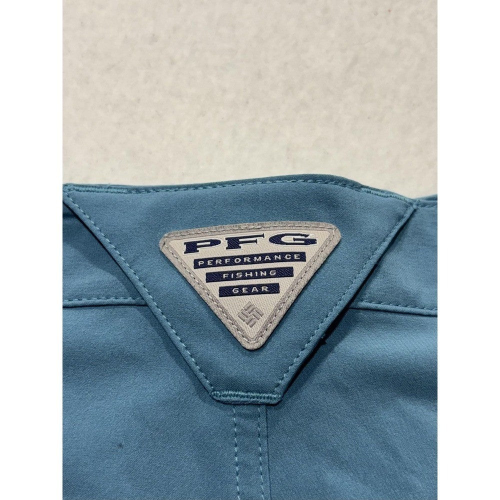 Columbia PFG Grander Marlin Shorts Mens 28 Blue 8" Inseam Omni-Shade Fishing