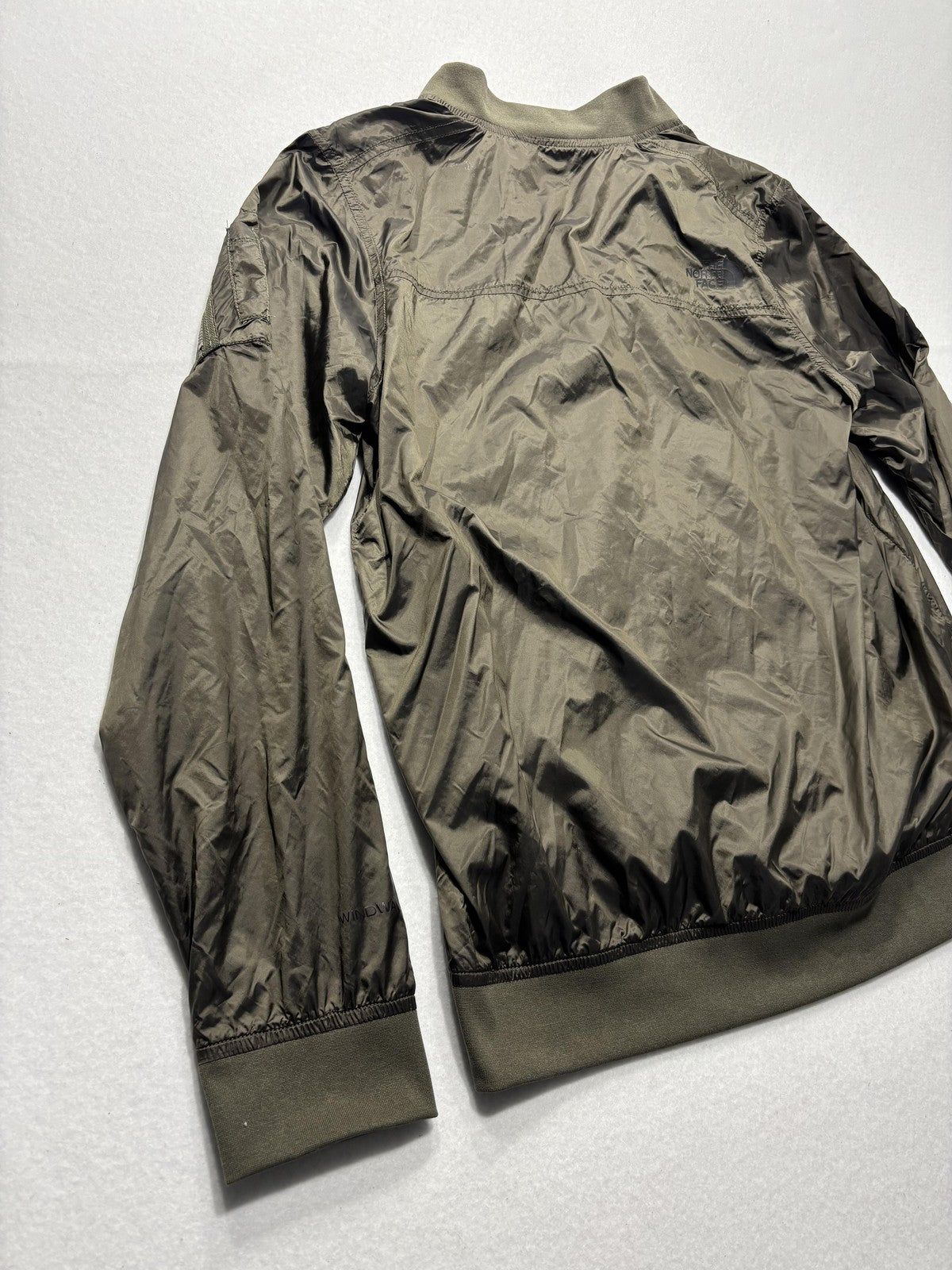 The North Face Jacket Womens Medium Green Nylon Bomber Full Zip Lightweight