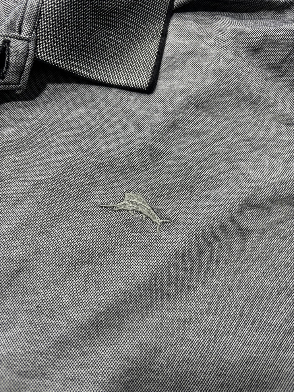 Tommy Bahama Polo Shirt Mens XL Gray Supima Cotton Short Sleeve Logo Casual