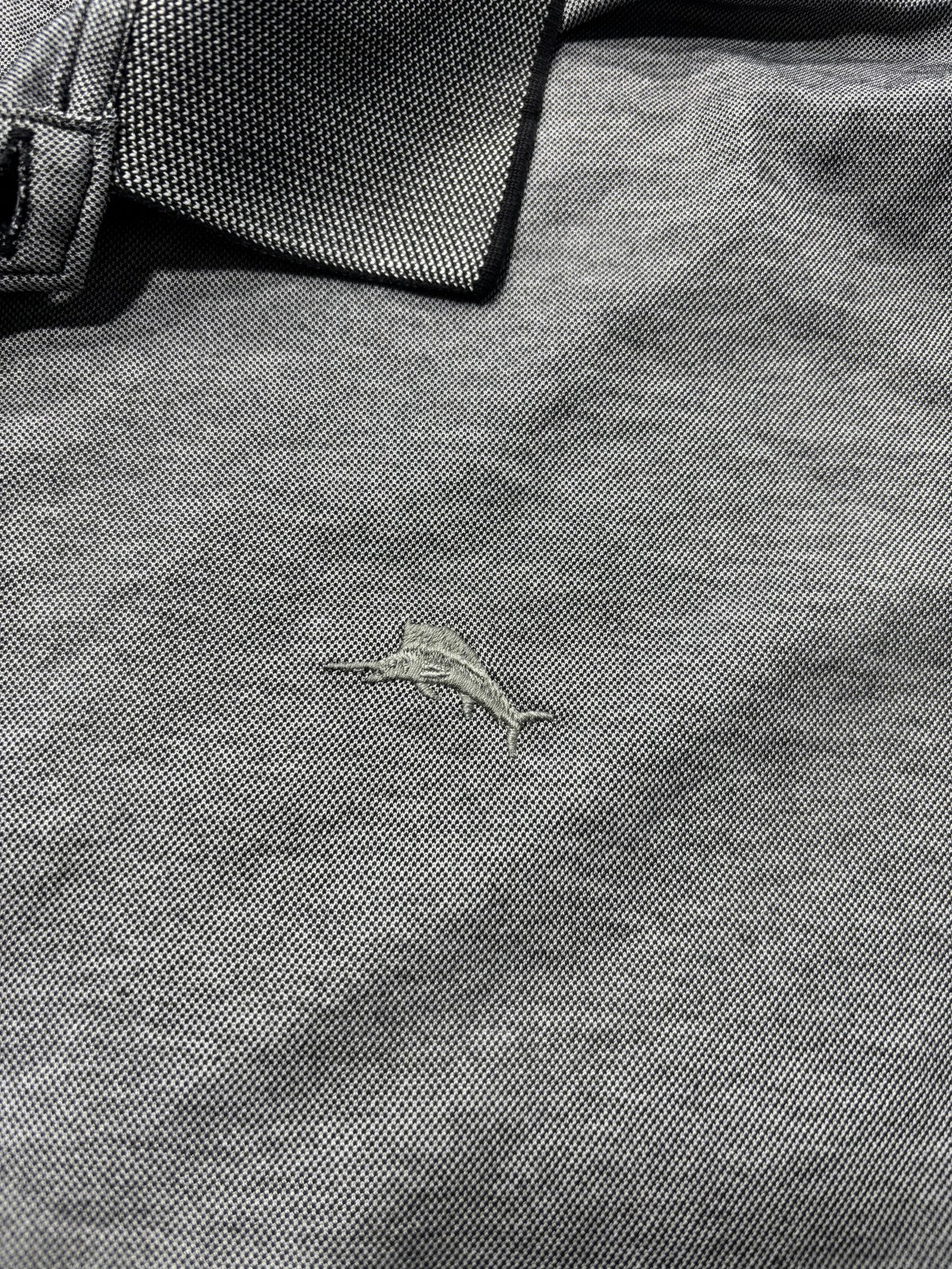 Tommy Bahama Polo Shirt Mens XL Gray Supima Cotton Short Sleeve Logo Casual