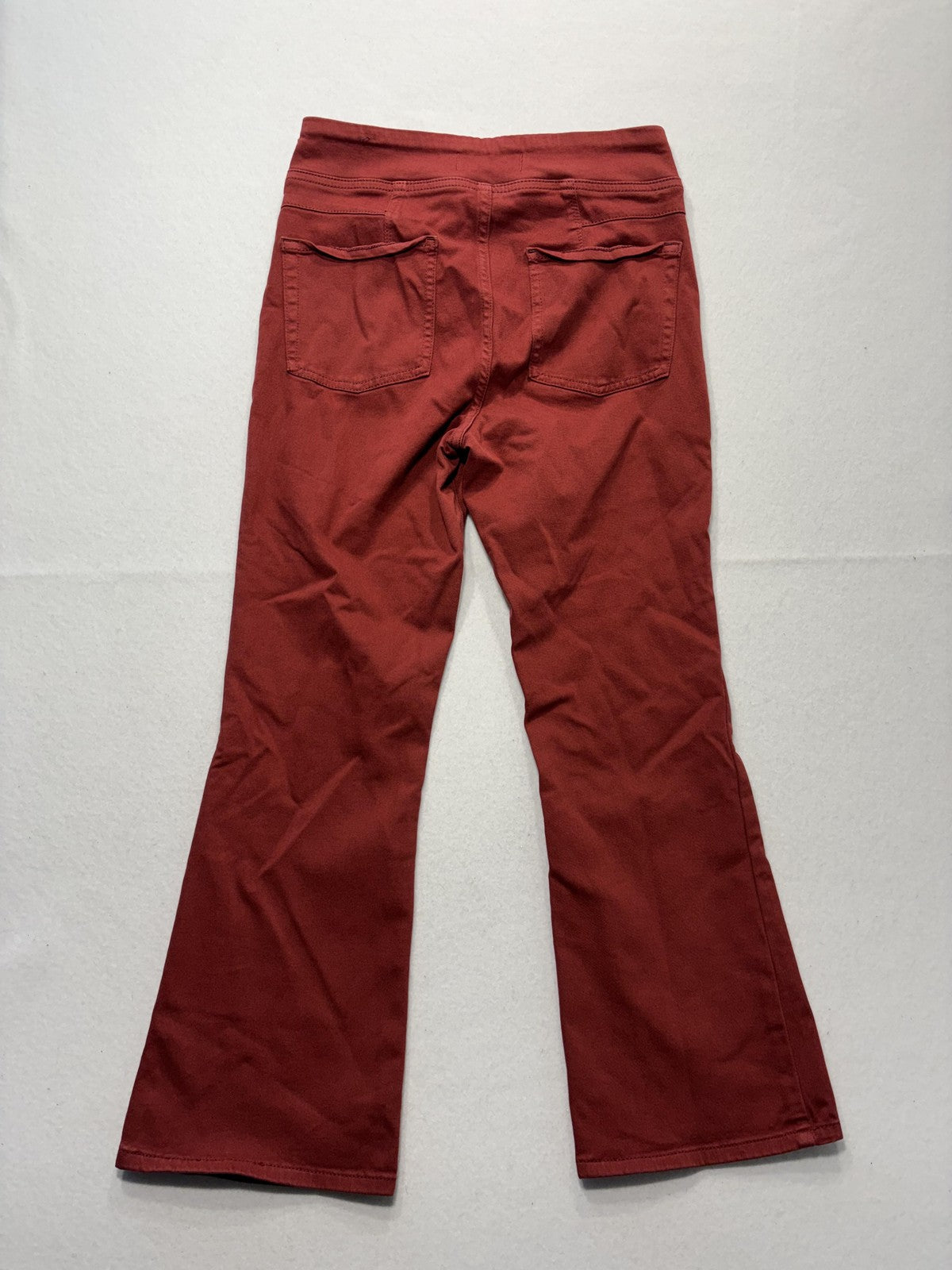 We The Free Pants Womens Small Red Twill Jegging Flare Leg Pull On Stretch