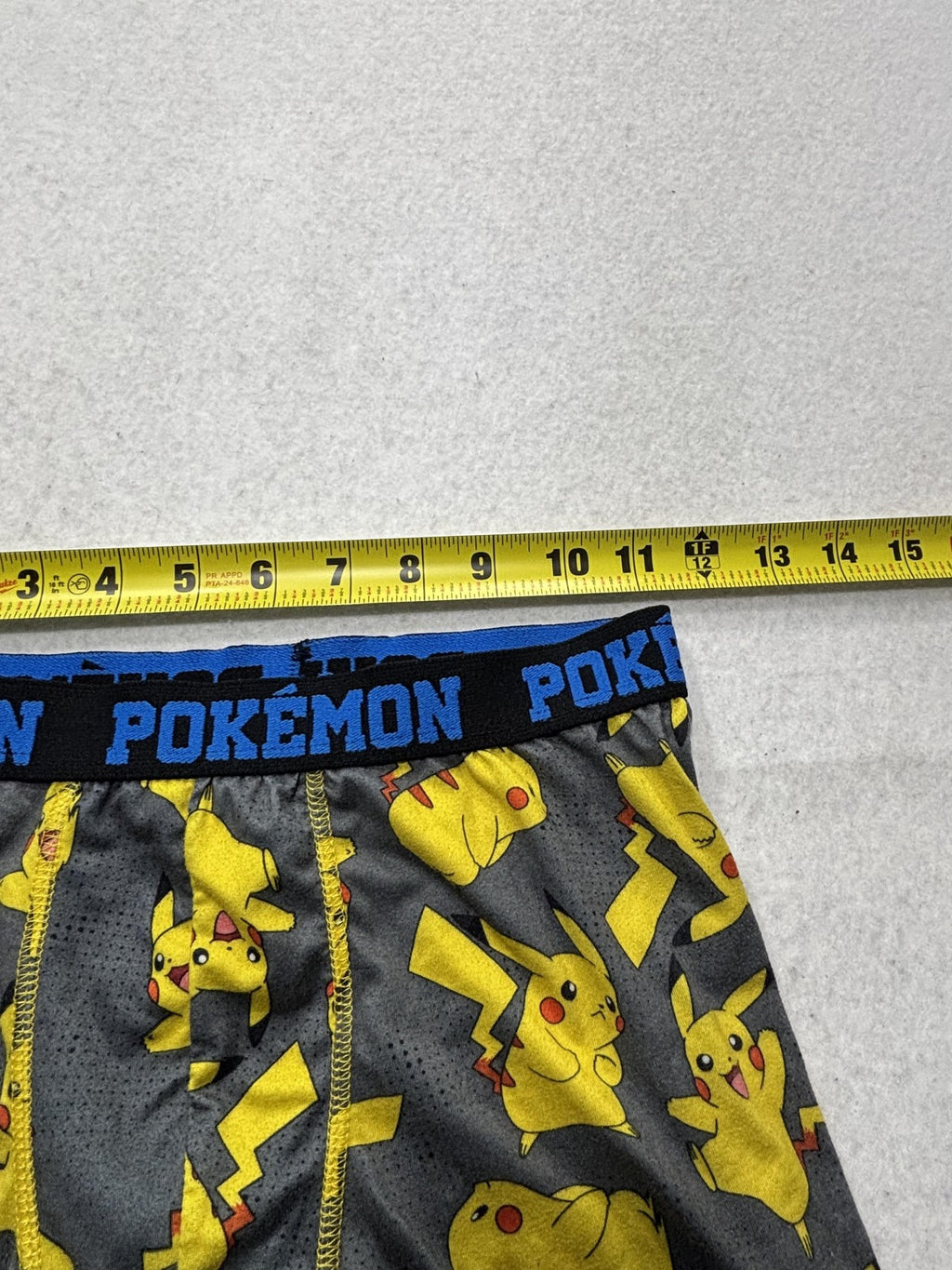 Pokemon Boxer Briefs Boys 4 Gray Pikachu Print Underwear Breathable Stretch