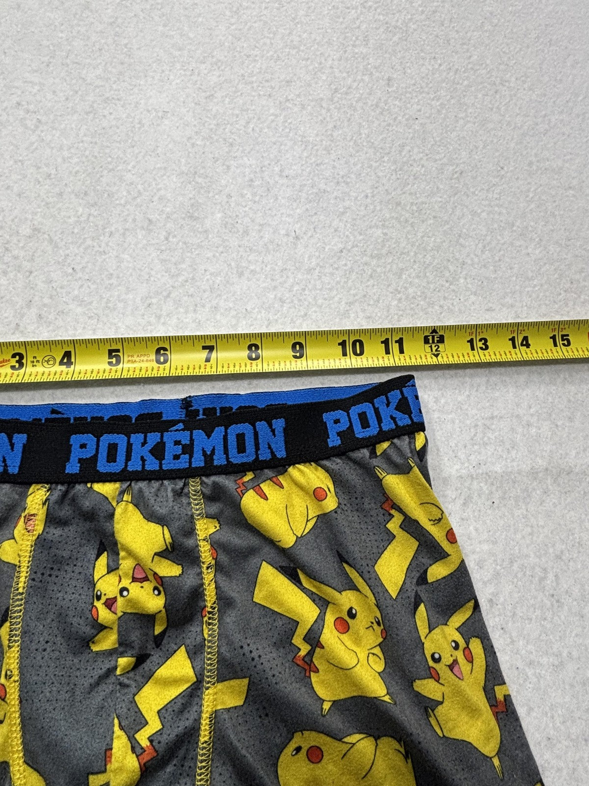Pokemon Boxer Briefs Boys 4 Gray Pikachu Print Underwear Breathable Stretch