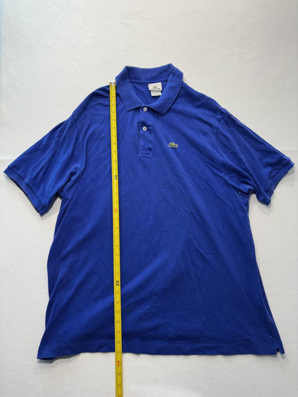 Lacoste Polo Shirt Mens 4XL Blue Classic Fit Pique Cotton Short Sleeve Logo
