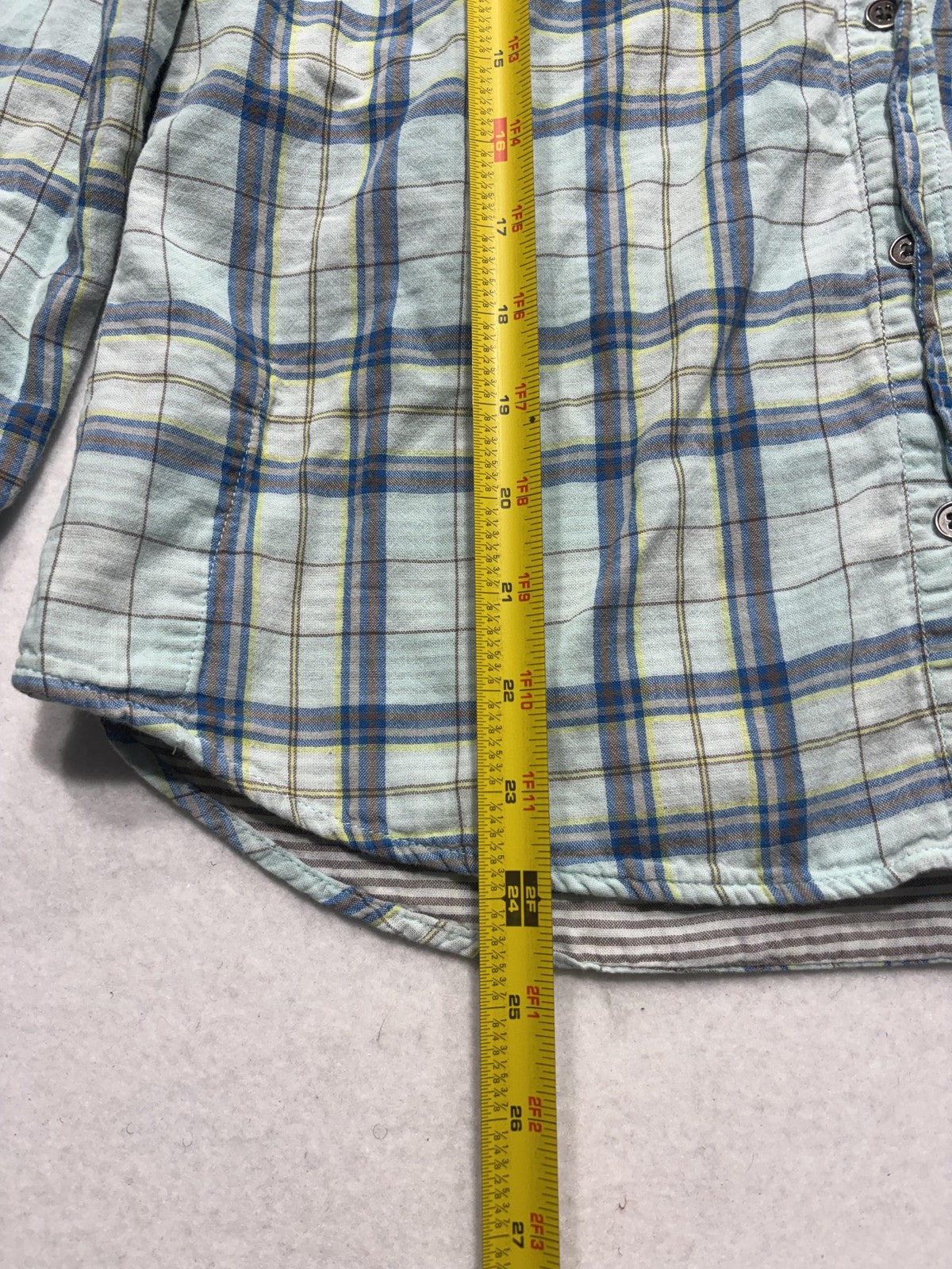 Columbia Shirt Womens Medium Blue Plaid Hooded Long Sleeve Button Up Cotton
