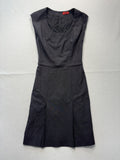 HUGO Dress Womens Medium Gray Scoop Neck Cap Sleeve Sheath Lined Work Office