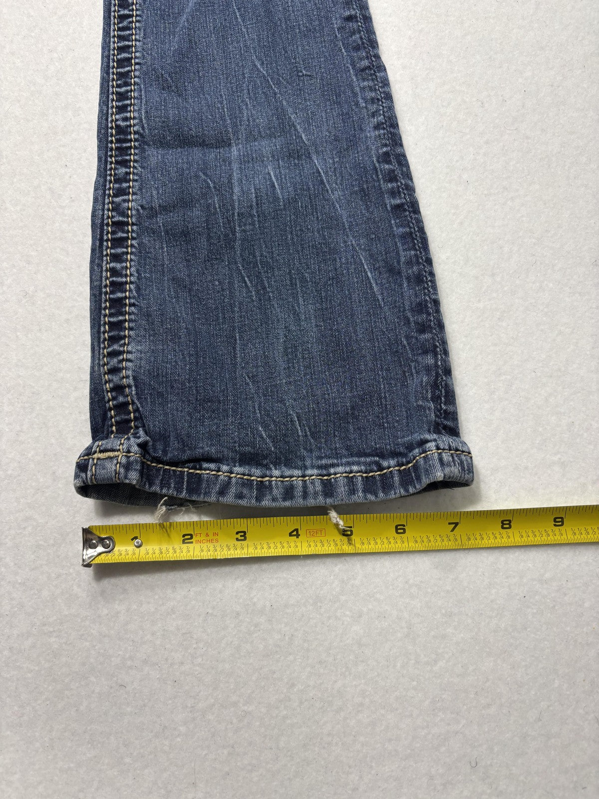 Miss Me Jeans Womens 27 Blue Signature Bootcut Low Rise Embellished 28x33