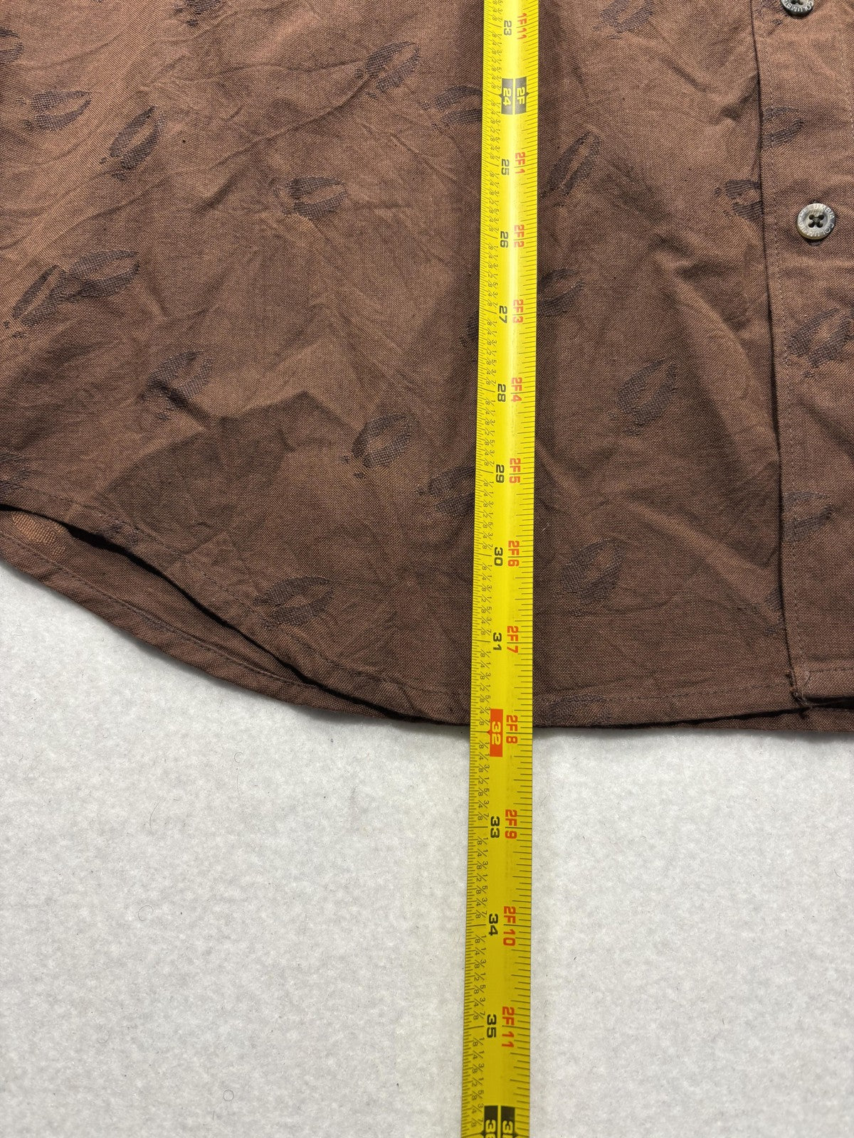 Columbia Shirt Mens Large Brown Whitetail Tracks Long Sleeve Button Up Hunting