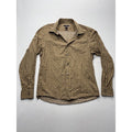Michael Kors Dress Shirt Mens Large Brown Floral Long Sleeve Tailored Fit Cotton