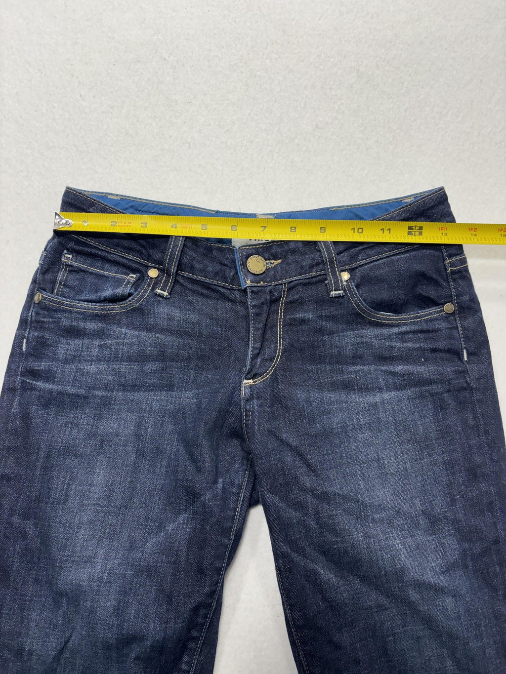 Paige Jimmy Jimmy Skinny Jeans Womens 30 Blue Medium Wash Mid Rise 30x30 Stretch