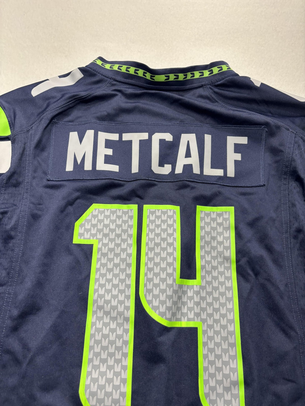 Seattle Seahawks Jersey Mens Large Blue NFL Football Nike DK Metcalf 14 On Field