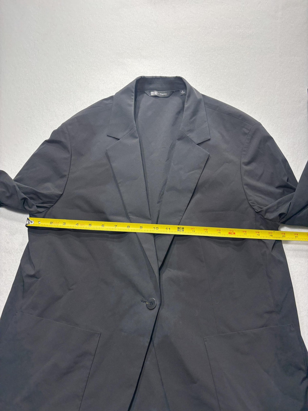 UNIQLO X Theory Blazer Mens XL Black Notch Lapel Lightweight Casual Jacket