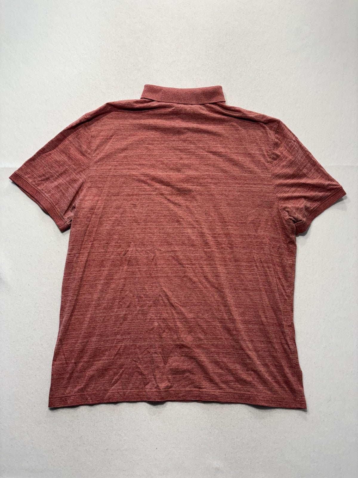 Michael Kors Polo Shirt Mens 2XL Red Heather Short Sleeve Logo Casual Knit