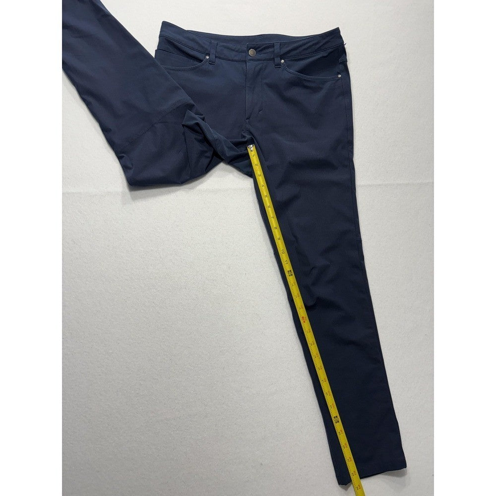 Lululemon Chino Pants Mens 34x31 Blue Slim Straight Stretch Casual Outdoor