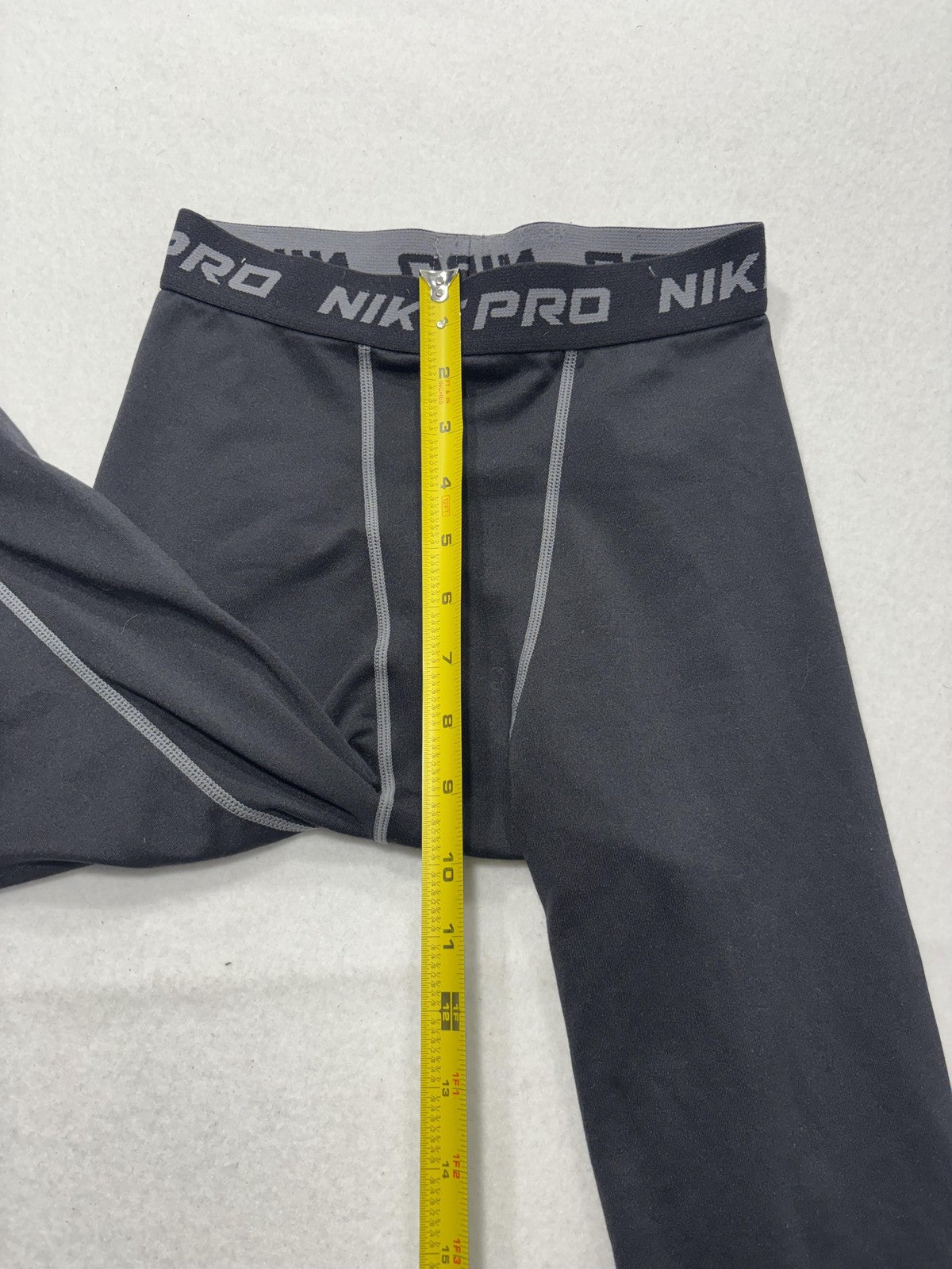 Nike Pro Compression Leggings Boys Large 14-16 Black NikeFIT Running Athletic